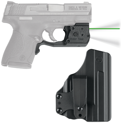Laserguard Series Pro Fits Smith & Wesson M&P Shield .45 ACP Black Finish Green Laser With Blade Tech IWB Holster