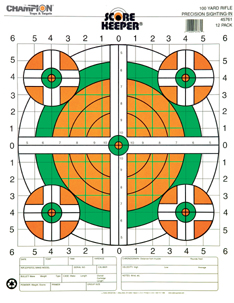 OUTERS TGT 100YD RIFLE SIGHT IN FLOURESCENT