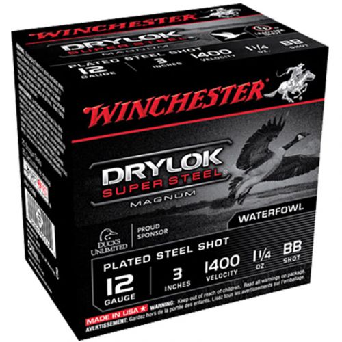 Winchester Super-X DRYLOK Super Steel 12GA 3 1-1/4oz #BB  25rd box