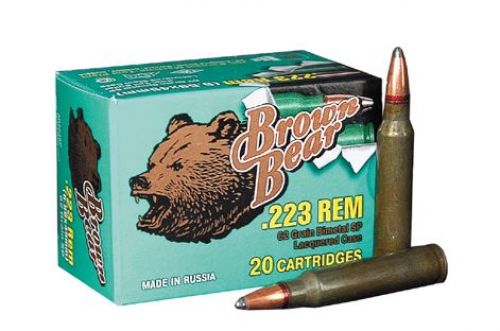 Brown Bear Rifle Full Metal Jacket 223 Remington Ammo 20 Round Box