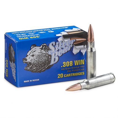 BEAR SILVER .308 Winchester 145GR FMJ 20/25