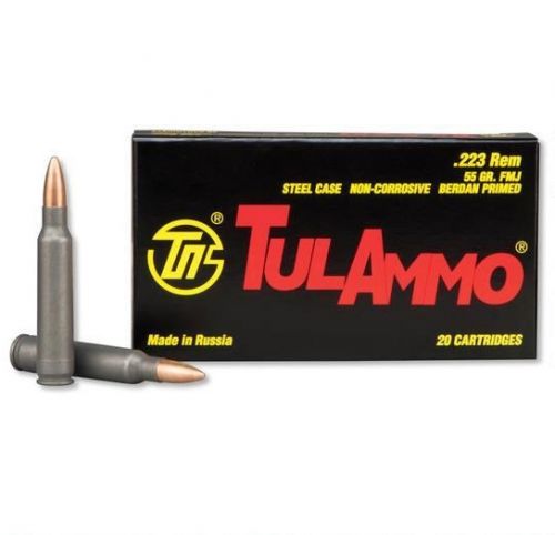 TulAmmo Full Metal Jacket 223 Remington Ammo 20 Round Box