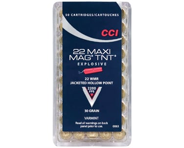 CCI AMMO 22 MAG  HP MAXI MAG TNT 50RD BOX