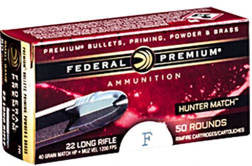 FED .22 LR  HP 40GR HUNTER MATCH 50/100