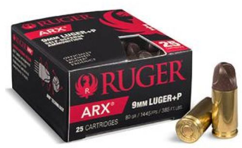 Ruger 9MM 65GR ARX SELF DEFENSE BRASS 25/10