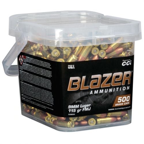 BLAZER BRASS 9MM 115GR FMJ 500RD BUCKET