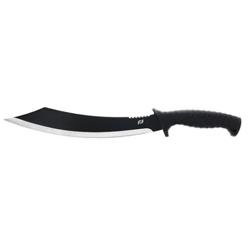 Schrade Decimate Parang 11.75 Fixed Parang Plain Black Black Oxide 3Cr13 Steel Blade 6.75 Black Rubber Overmold Hand