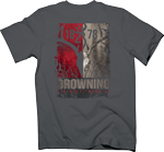 Browning MENS T-SHIRT HALF AND HALF