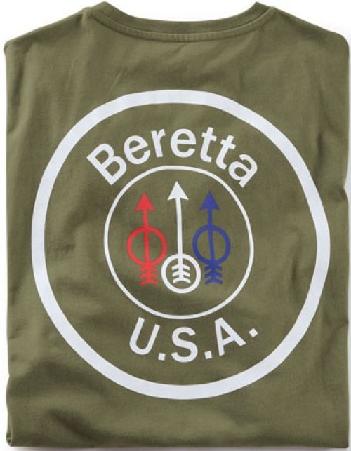 BERETTA T-SHIRT USA LOGO 2X-LARGE OD GREEN