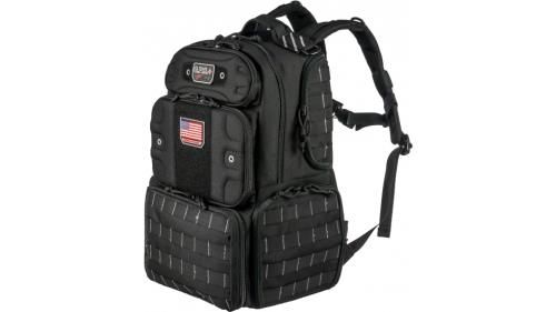 GPS Tactical Range Tall Backpack Black 4 Handguns