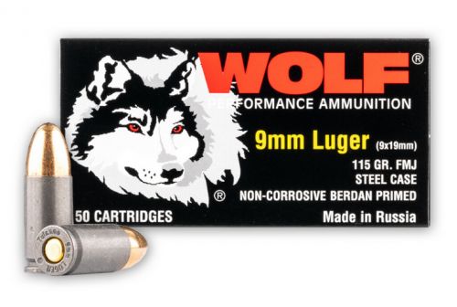 WOLF 9MM 115G FMJ 50BX