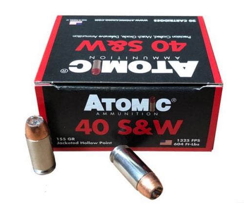 Atomic Ammo .40 S&W 155gr. Bonded JHP