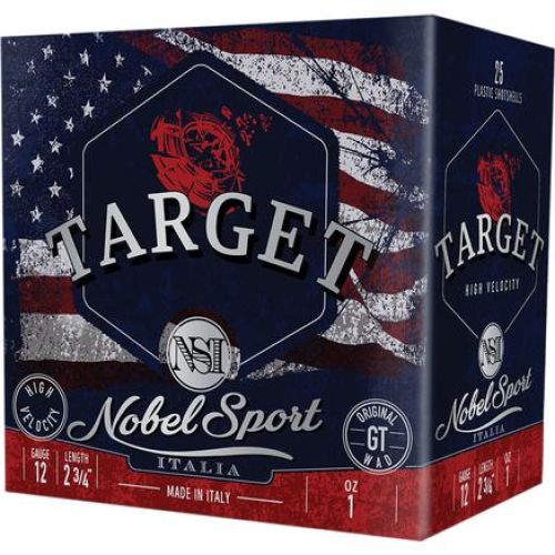 Nobel NSI Target Nobel Speed Shotshell 12ga 2-3/4 1oz 1300 fps #8 (10-25/ct Boxes)