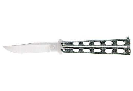 Bear & Son Butterfly Knife 3.58 Galaxy/ss Clip Point