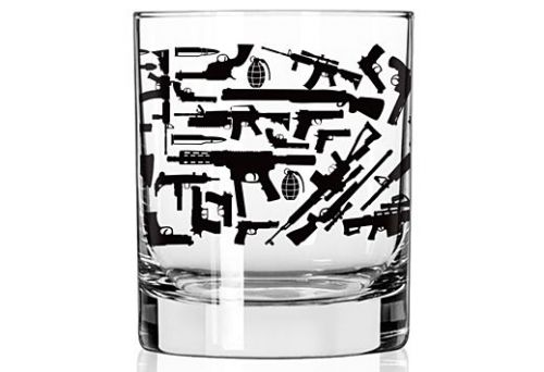 2 Monkey Whiskey Glass All Guns Wrap