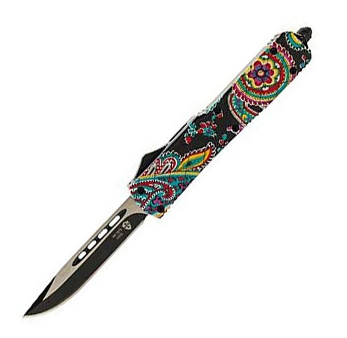 Templar Knife Slim Quilt OTF Knife 3.5 Black SS Plain Drop Point