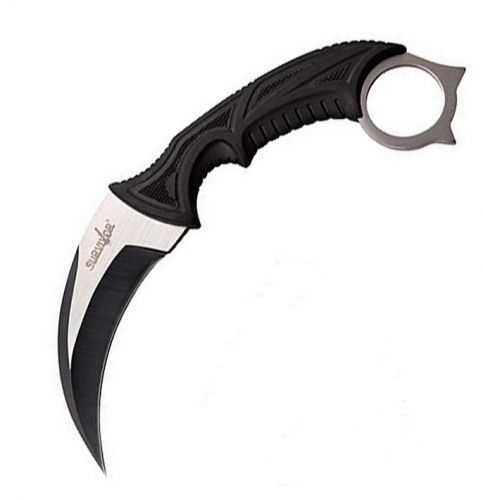 Master Cutlery Survivor 4 Hawkbill Fixed Plain Edge Black