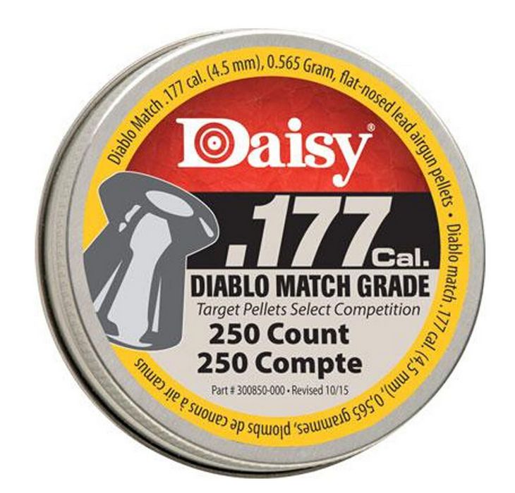 Daisy Match .177 Caliber Flat Nosed Lead Pellets 250ct 10pk Case