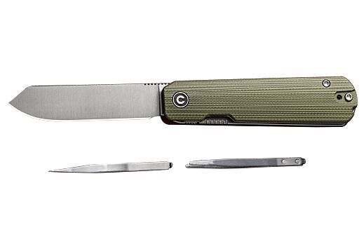 Civivi Knife Sendy 2.83 Milled Green/Red G-10 Satin