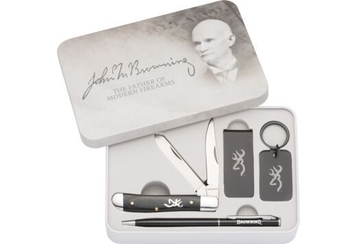 BROWNING KNIFE 2024 JOHN M. BROWNING COMBO W/GIFT TIN*