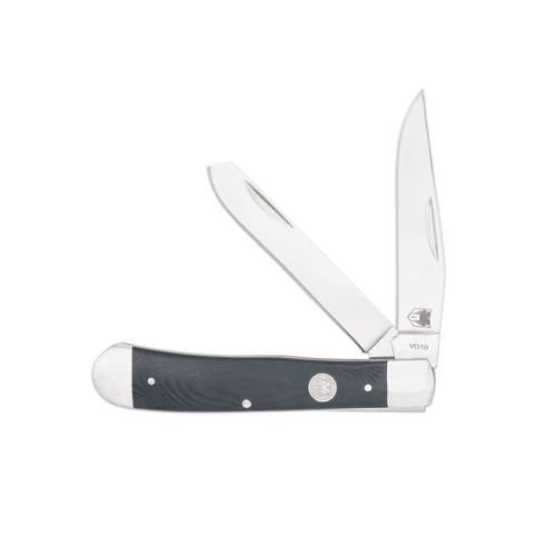 Cobratec Traditional Two Blade Trapper G-10 Black Handle