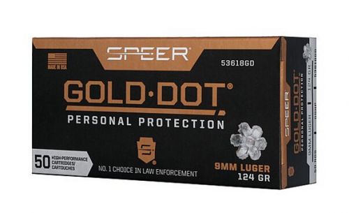 Speer Gold Dot 9MM Luger 124GR GDHP 50rd