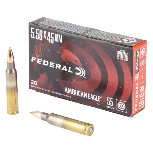 Federal American Eagle 5.56x45 NATO 55gr Full Metal Jacket 20rd Box