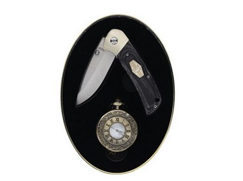 OLD TIMER KNIFE/POCKET WATCH COMBO GIFT TIN