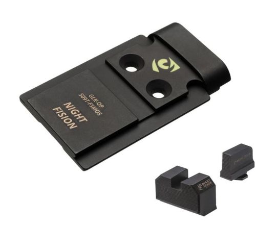 Night Fision Precision Optic Plate + ORS Sights COMBO PACK: For Glock MOS (19/17/47) to 509t Footprint