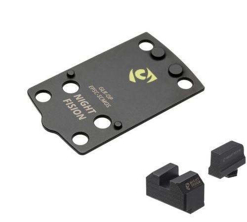 Night Fision Precision Optic Plate + ORS Sights COMBO PACK: For Glock Slimline (43/43x/48) MOS to EPS Carry Footprint