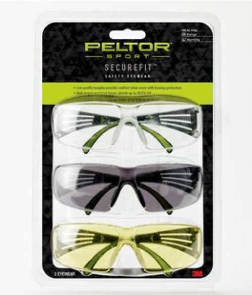 PELTOR SECUREFIT 400 EYE PROT 3-PACK