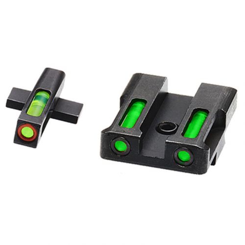 Hi-Viz LiteWave H3 Springfield XD/XD-M/XD-S/XD-E Set Green/Orange Outline Tritium Handgun Sight