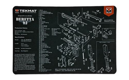 TEKMAT PISTOL MAT BERETTA 92 Black