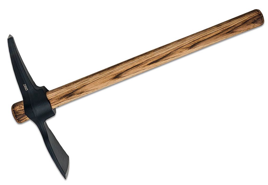 Columbia River CRKT 2738 RMJ Chogan Mattock, 19 Overall, Burnt Tennessee Hickory Handle