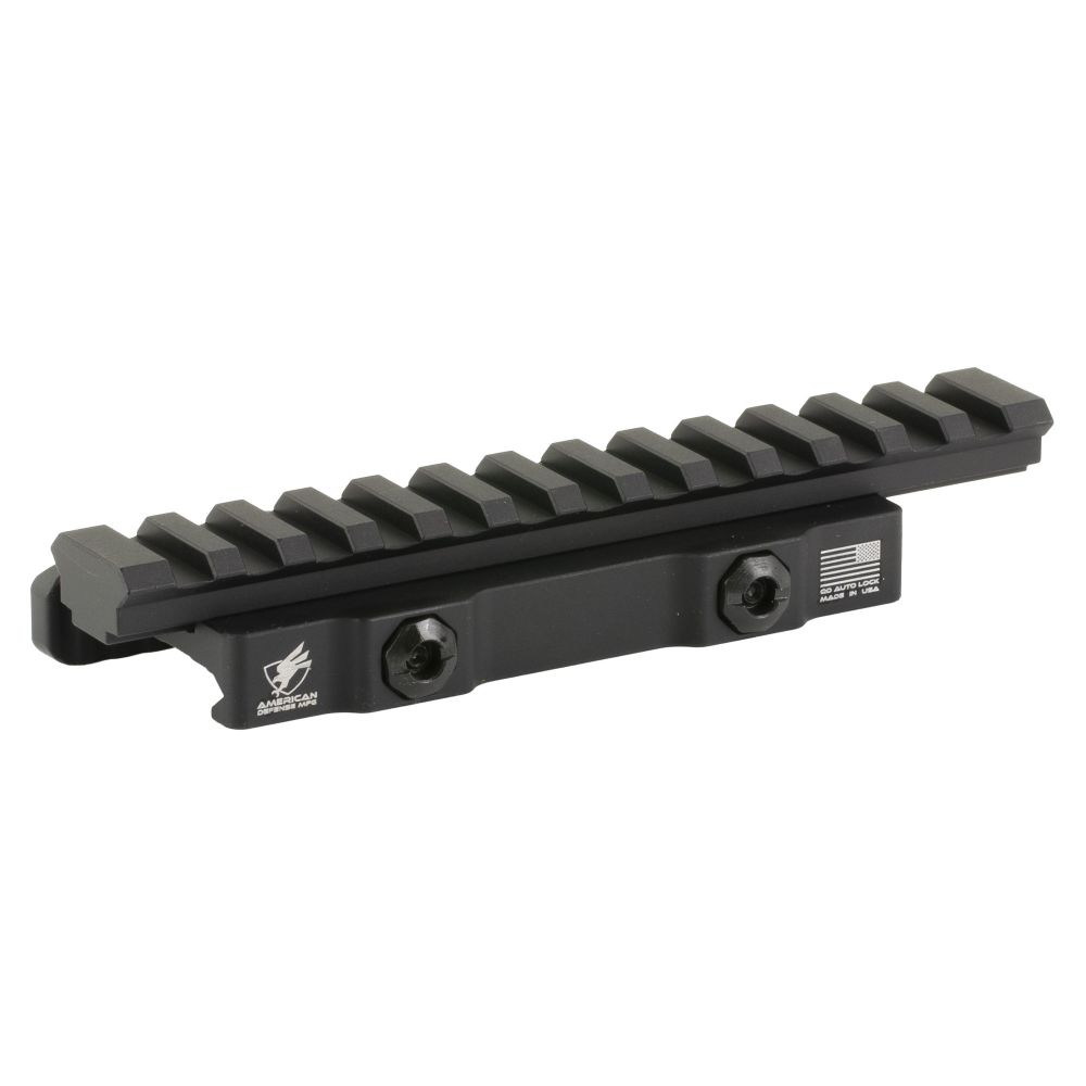 American Defense Mfg., AD-1700, Quick Detach Riser Mount, Fits Picatinny, Anodized Finish, Black