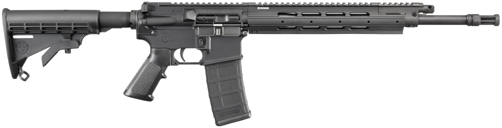 Ruger SR-556E 5.56 NATO, 16.1 Barrel, 30-Round, Black, Piston-Driven AR-15