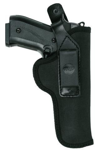 Black Nylon Compact IWB/OWB W/ Steel Clip Holster Fits GLOCK 17,19,21.44