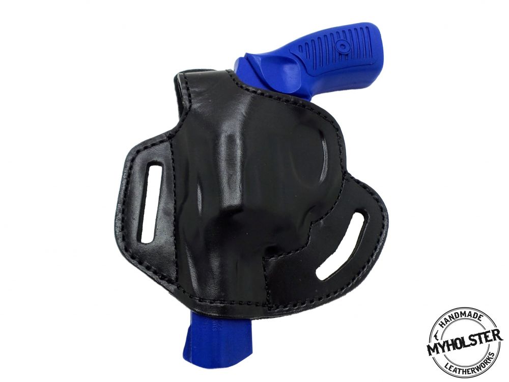 BLACK / LEFT Ruger SP101 3? Barrel OWB Thumb Break Right Hand Leather Belt Holster - Pick Your Color and Hand