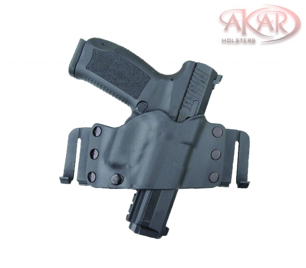 CZ 75 P-07 & Similar Frames - Akar Scorpion OWB Kydex Gun Holster W/Quick Belt Clips