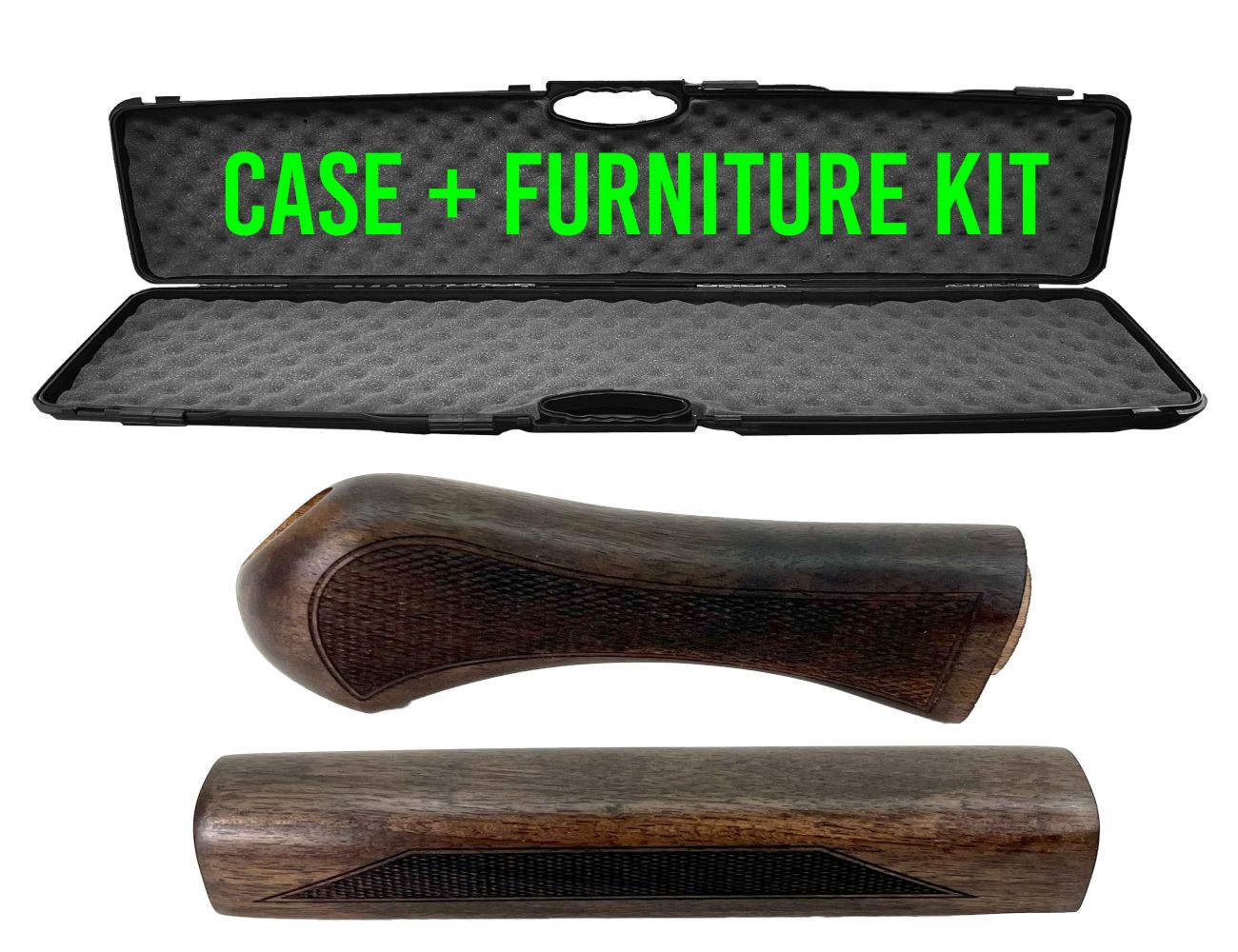 Mossberg Shockwave 590 Turkish Walnut Wood Furniture Kit & Hard Plastic Case