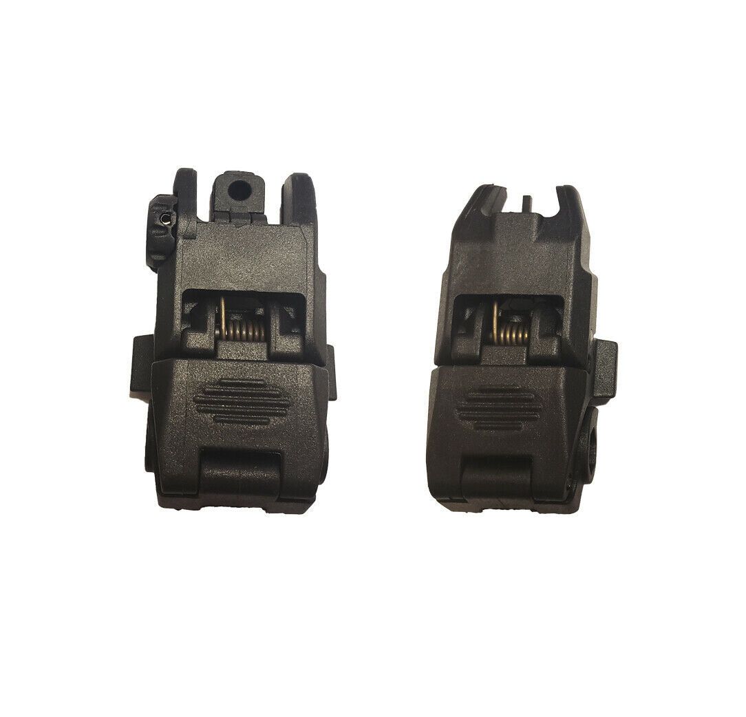 Flip-Up Iron Sights for Picatinny and Weaver Rails - Front & Rear Sights Compatible with Dickinson Arms XX3T2 COMMANDO 12GA