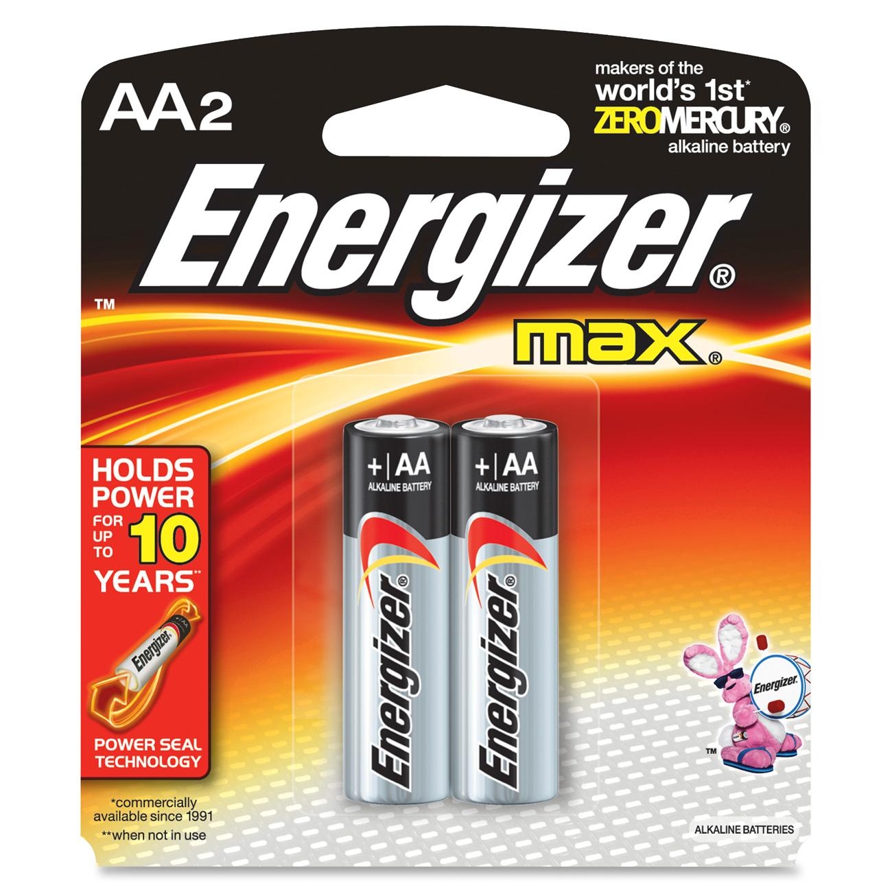 2 Pk, AA Energizer Max Battery