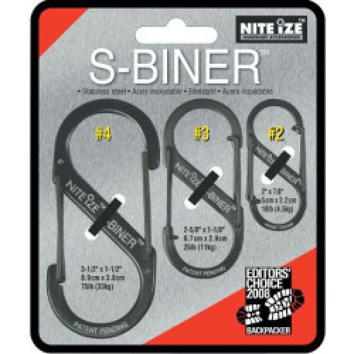 S-Biner Stainless Steel Dual Carabiner - 3 Pack