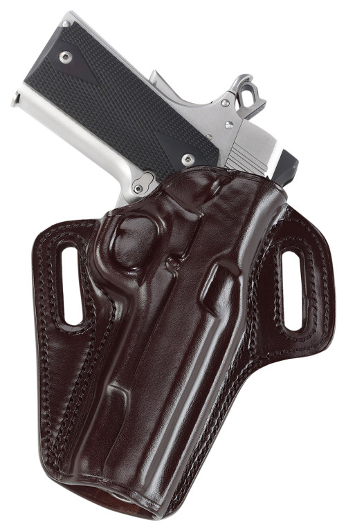 Galco CON226B Concealable OWB Black Leather Belt Slide Compatible w/ For Glock 19X/19 Gen1-5/23 Gen2-5 Belt 1.50 Wide Right Han