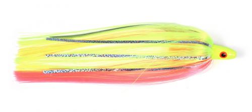 Sea Striker Unrigged Ballyhoo Lure 3/8 oz Head Chartreuse/Pink