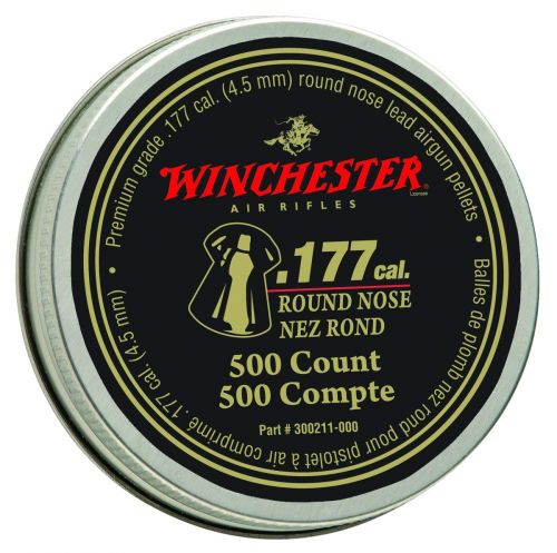 WINCHESTER .177 RN PELLET 500 COUNT TIN 6 PACK CASE