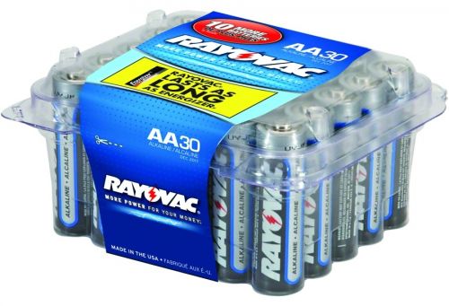 RAY-O-VAC ALKALINE BATTERY AA 30PK