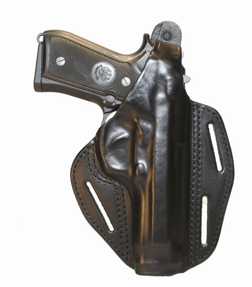 Blackhawk 420018BNR Pancake 3-Slot S&W M&P 9/40 Leather Brown