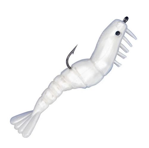 Charlies Pre-Rigged Shrimp Trio 3/Pk Pearl White 4
