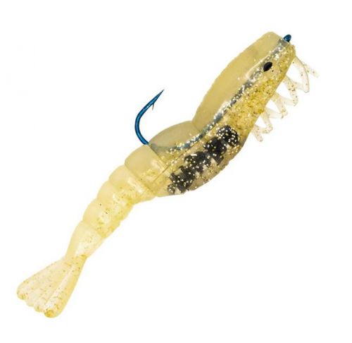 Charlies Pre-Rigged Shrimp Trio 3/Pk Glow and Gold Glitter 4